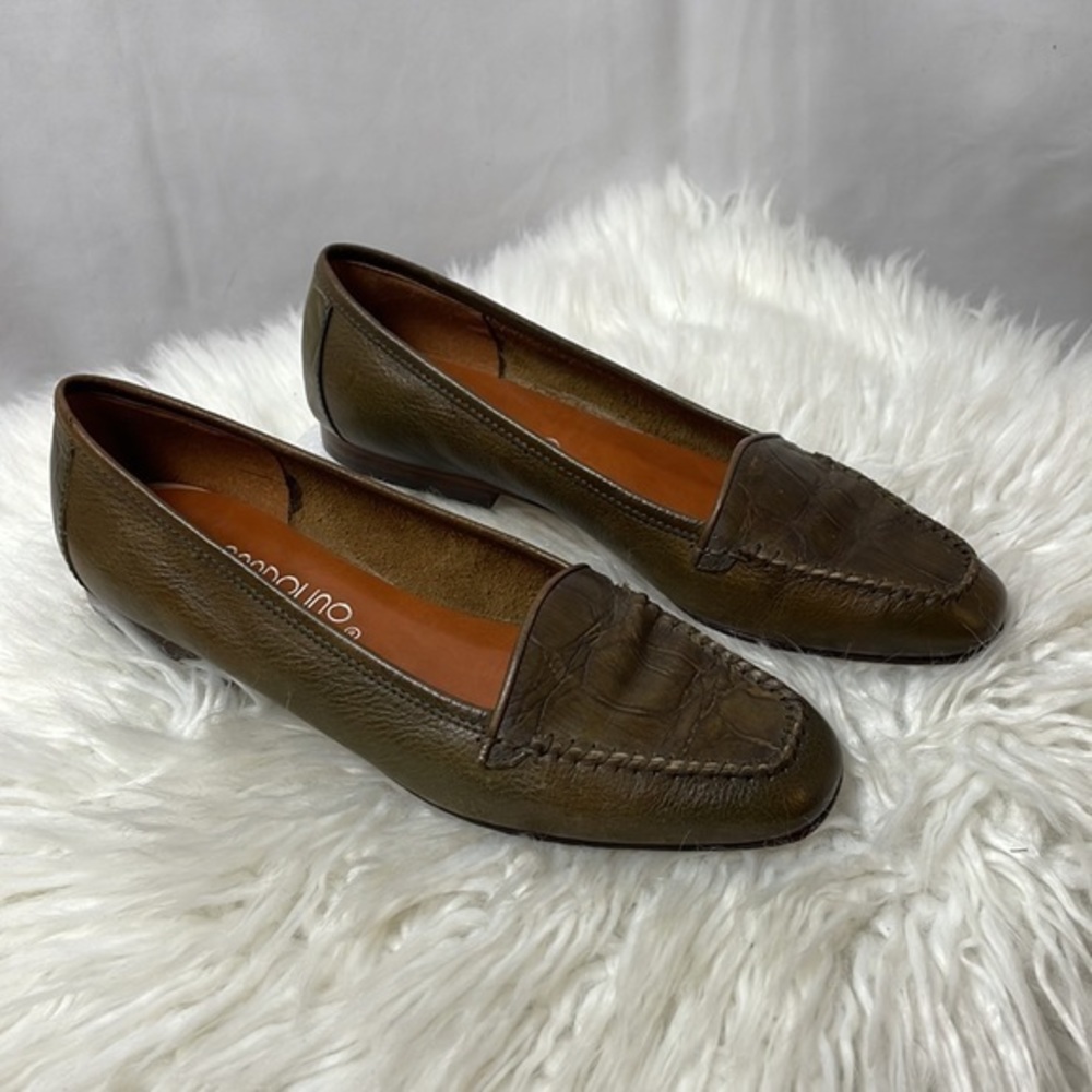 Bandolino Made in Italy Brown Leather Flat Shoes, Size 6.5